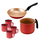 Frigideira Francesa Sem Tampa 20cm + Fervedor 12cm Antiaderen