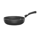 Frigideira Funda 24 Cm Tramontina Mônaco Preta Em Alumínio