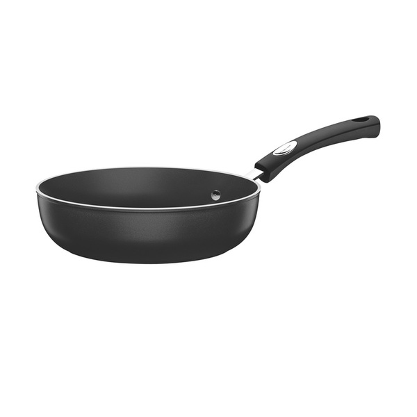 Frigideira Funda 24 Cm Tramontina Mônaco Preta Em Alumínio