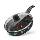 Frigideira Funda Rochedo Rock In Rio Com Tampa De Vidro E Bas