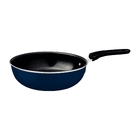 Frigideira Funda Tramontina Tunis Alumínio Revestimento Interno Cerâmico e Externo Siliconado Azul Mediterrâneo 24cm