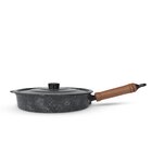 Frigideira Fundida Alumínio Batido Grosso Com Tampa 26cm - Pr