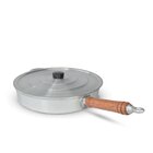 Frigideira Fundida Alumínio Batido Grosso Com Tampa 30cm - Po