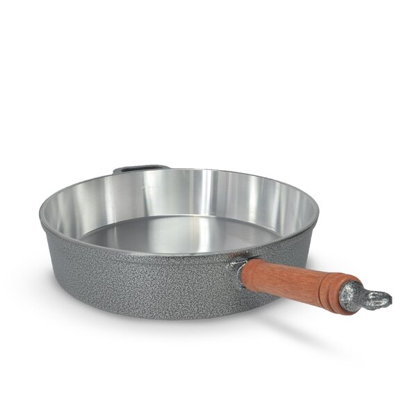 Frigideira Fundida Alumínio Batido Grosso Com Tampa 34cm - Cr