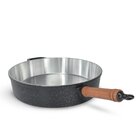 Frigideira Fundida Alumínio Batido Grosso Com Tampa 34cm - Pr