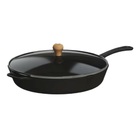 Frigideira Gourmet Cabo Ferro Tampa Vidro Libaneza 30 Cm