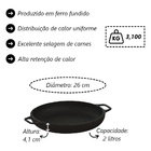 Frigideira Gourmet Ferro Fundido Alça Ferro Libaneza 26 Cm
