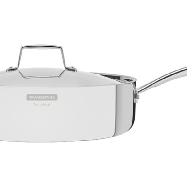 Frigideira Grano Em Aco Inox Com Corpo Triplo Com Tampa E Cab