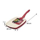 Frigideira Grill Quadrada Fratelli Com Revestimento Cerâmico