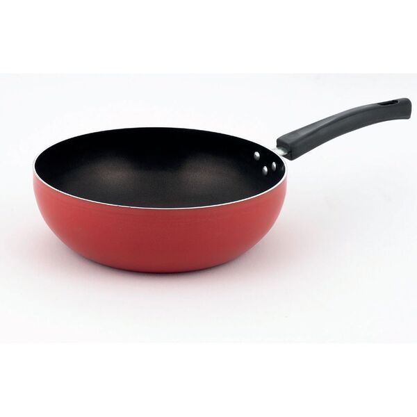 Frigideira Ls Wok Vermelha Sem Tampa N°24