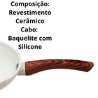 Frigideira Nanocêramico Granito 24cm - Creme