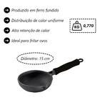 Frigideira P/ovos Ferro Fundido Cabo Silicone Preta 15cm