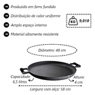 Frigideira Paella Com Alças De Silicone Preto 48cm