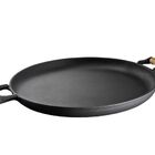 Frigideira Paella Ferro Fundido Sem Tampa Alças Madeira 48cm