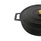 Frigideira Panela Alça De Alumínio Fundido Craqueada Preta 36