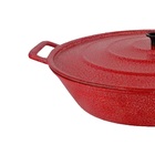 Frigideira Panela Alça De Alumínio Fundido Craqueada Vermelho