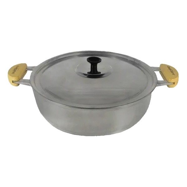 Frigideira Panela Alumínio Fundido Polida Alça Meia Lua 28cm