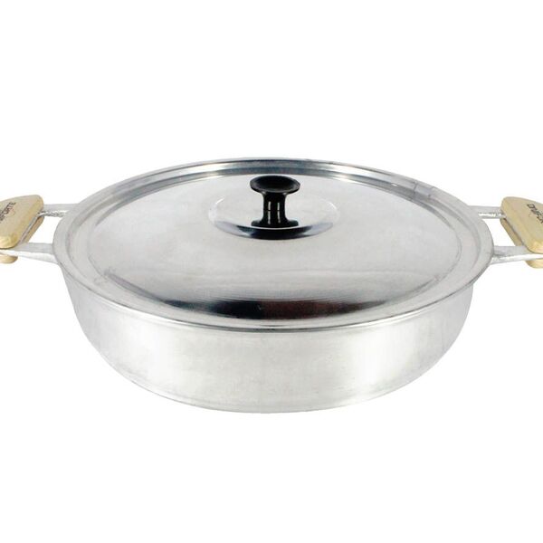 Frigideira Panela Alumínio Fundido Polida Alça Meia Lua 30cm