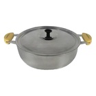 Frigideira Panela Alumínio Fundido Polida Alça Meia Lua 40cm