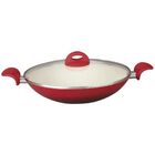 Frigideira Panela Paella Caçarola Vermelha Wok Antiaderente 3