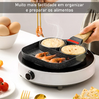 Frigideira Preta Antiaderente 3 Em 1 De Alumínio Para Bacon O