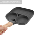 Frigideira Preta Antiaderente 3 Em 1 De Alumínio Para Bacon O