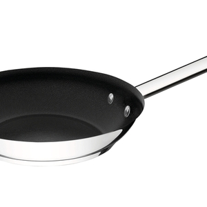 Foto de Frigideira Professional Rasa Em Aco Inox Fundo Triplo Em Anti