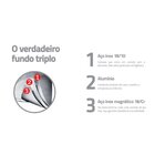 Frigideira Professional Rasa Em Aco Inox Fundo Triplo Em Anti