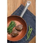 Frigideira Professional Rasa Em Aco Inox Fundo Triplo Em Cera