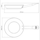 Frigideira Rasa Professional Em Aco Inox Fundo Triplo E Em Ce
