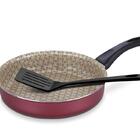 Frigideira Reta 20cm Paris Vermelho Aluminio Com Revestimento