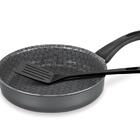 Frigideira Reta 24cm Paris Grafite Aluminio Com Revestimento