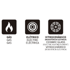 Frigideira Reta 24cm Paris Grafite Aluminio Com Revestimento