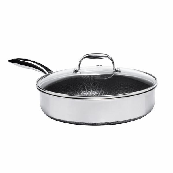Frigideira Reta Com Tampa De Vidro Cookingpro Hive 28 Cm 5 5