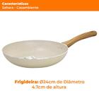 Frigideira Revestimento Cerâmica 24cm Antiaderente Vanilla Sa