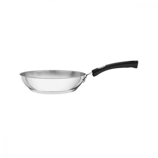 Frigideira Silicone Rasa Aço Inox Fundo 20 Cm 1,3 L - Solar -