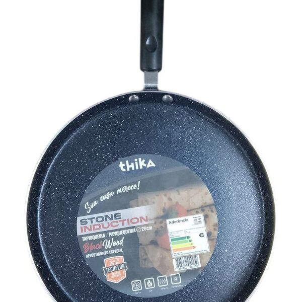 Frigideira Tapioqueira Panquequeira Com Indução 26cm - Preta