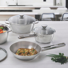 Frigideira Tramontina Allegra em Aço Inox com Fundo Triplo 24cm 2,1L