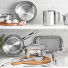 Frigideira Tramontina Allegra em Aço Inox com Fundo Triplo 24cm 2,1L