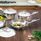 Frigideira Tramontina Allegra em Aço Inox com Fundo Triplo 24cm 2,1L