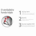 Frigideira Tramontina Profissional Rasa Em Aço Inox Com Fundo