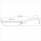 Frigideira Tramontina Turim em Alumínio com Revestimento Interno e Externo em Antiaderente Starflon Max Chumbo 20cm 0,8L