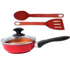 Frigideira Vermelha Antiaderente Gold Talher 03 Cb 24cm