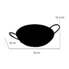 Frigideira Wok Antiaderente 30 Alça Cromada