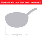 Frigideira Wok Day By Day Bronze Sem Tampa 28cm Tefal