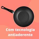 Frigideira Wok Em Alumínio Multiflon Gourmet 28cm Preta