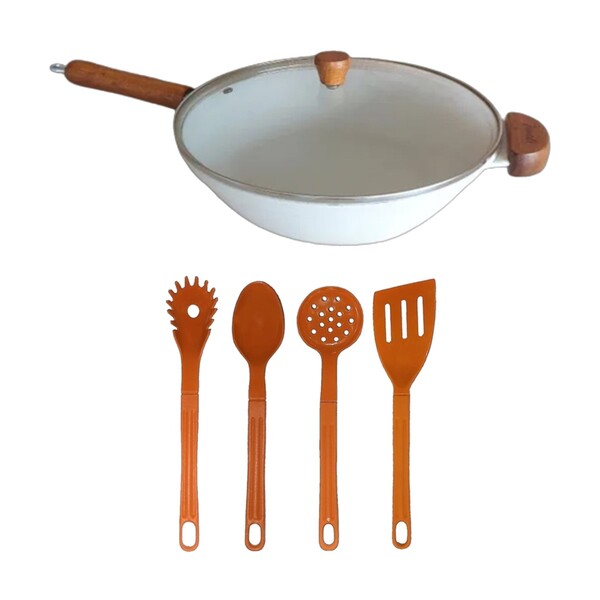 Frigideira Wok Funda Antiaderente Marmorizado Talher 05 28cm