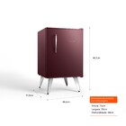 Frigobar BRA08HGANA 127V (110V) Retrô 76L Classic Marsala Wine Consul