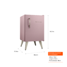 Frigobar BRA08HOBNA 220V Retrô 76L Classic Rose Quartz Consul