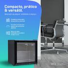 Frigobar Expositor Vertical Hq Vidro Duplo 50 Litros Preto Hq